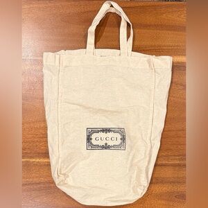 Gucci Lightweight Woven Cotton Small Reusable Shopping Tote Bag 13.5" x 10"